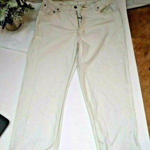 Nautica J Class Jeans White 34X32 gold stitching L